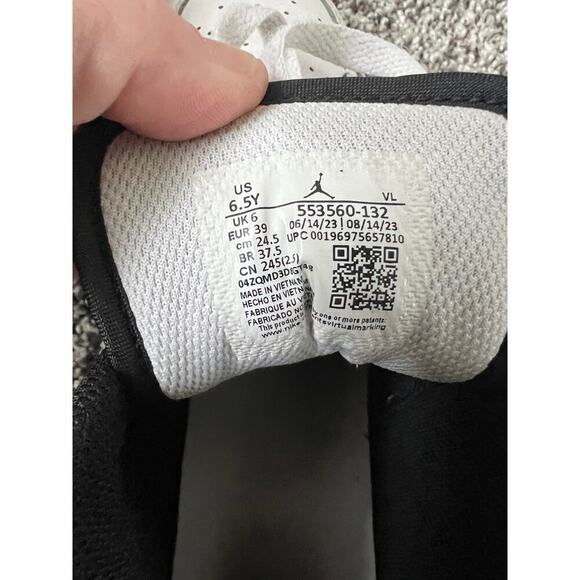 Nike Air Jordan 1 Low white/black size 6.5Y/ women's size 8 - Picture 6 of 8